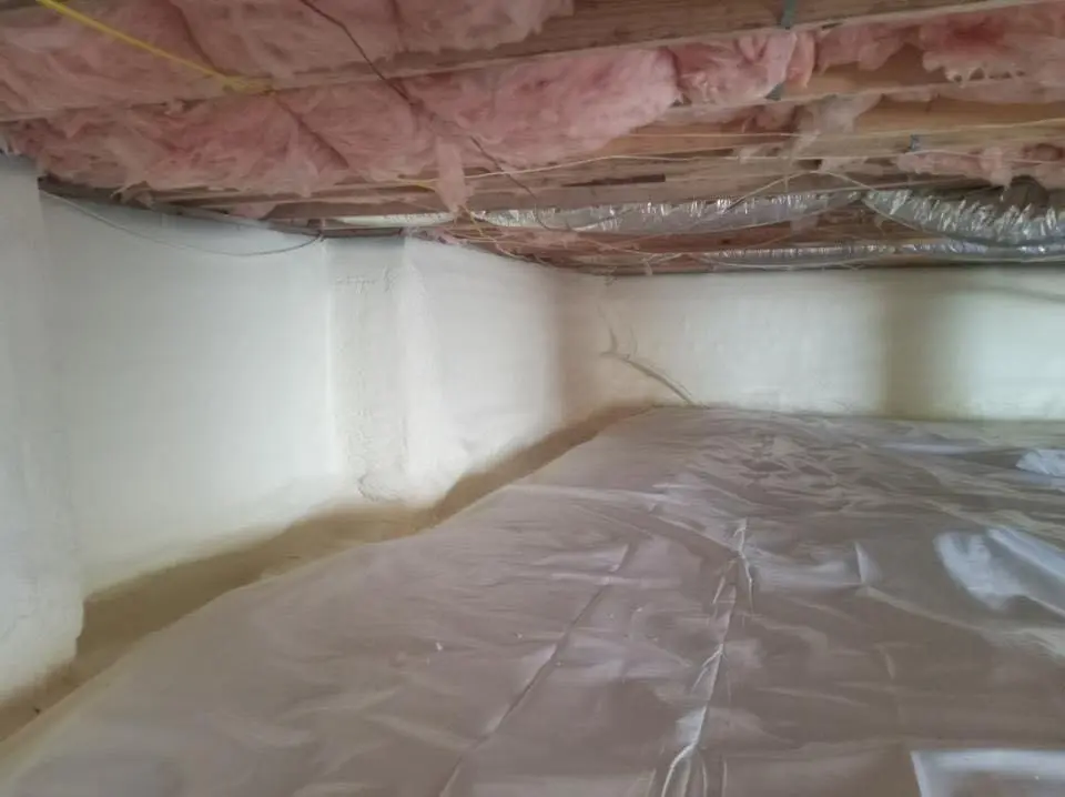Crawl space encapsulation with closed-cell spray foam for Spray Foam Roofing Repair in Withamsville