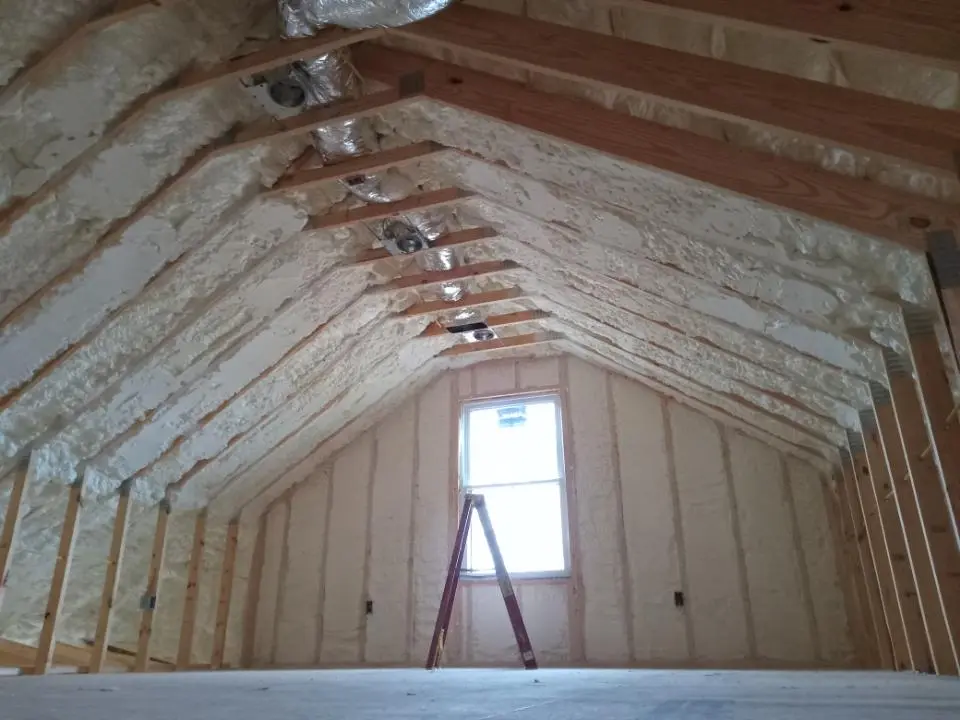Spray foam roofing application for Crawl Space Insulation project in Withamsville